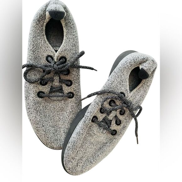 ALLBIRDS WOOL RUNNERS HEATHER GREY ATLAS UPPER BLACK SOLE MENS 11 - Picture 7 of 9